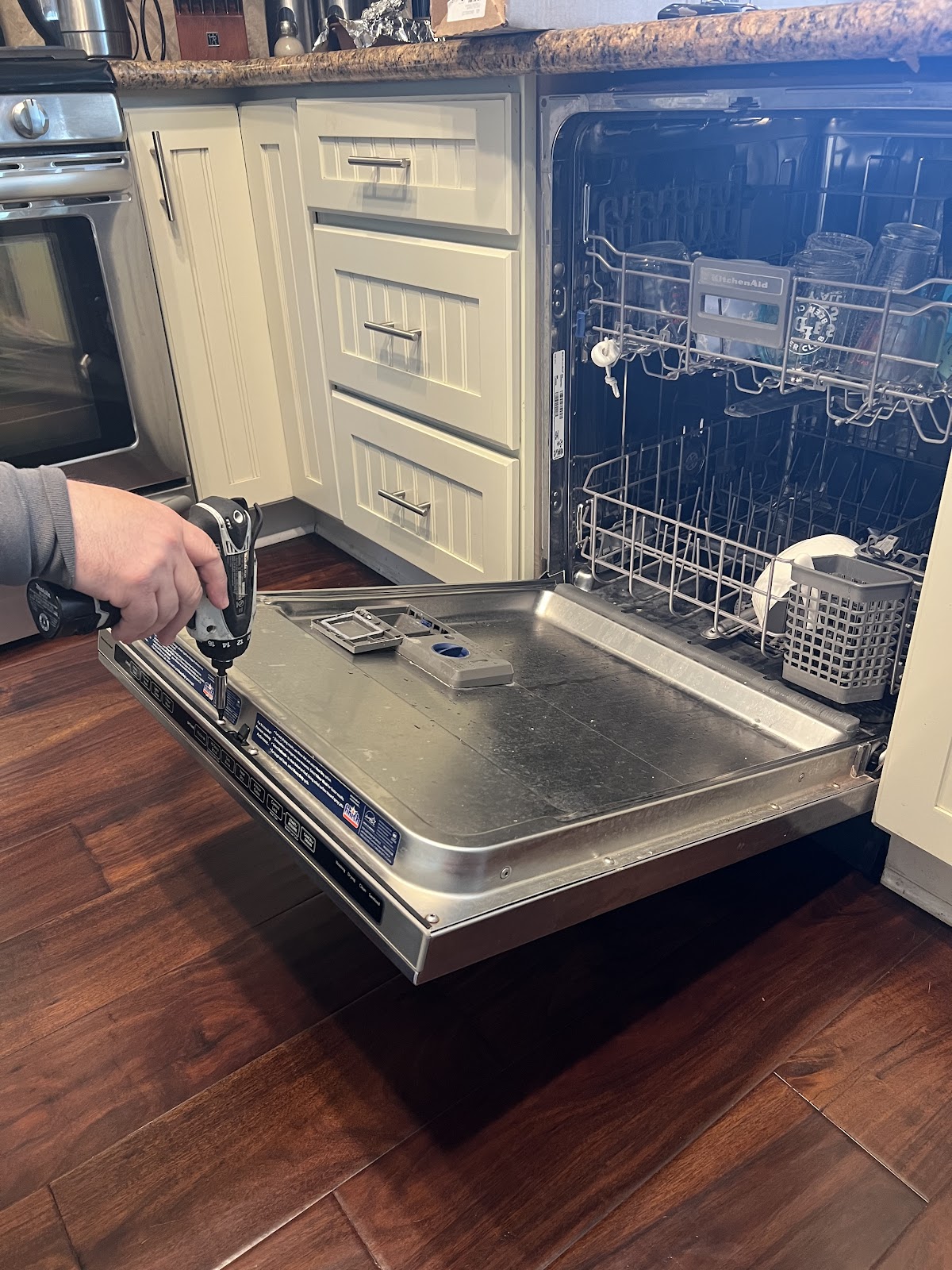 KitchenAid dishwasher control panel replacement completed by ProStar
